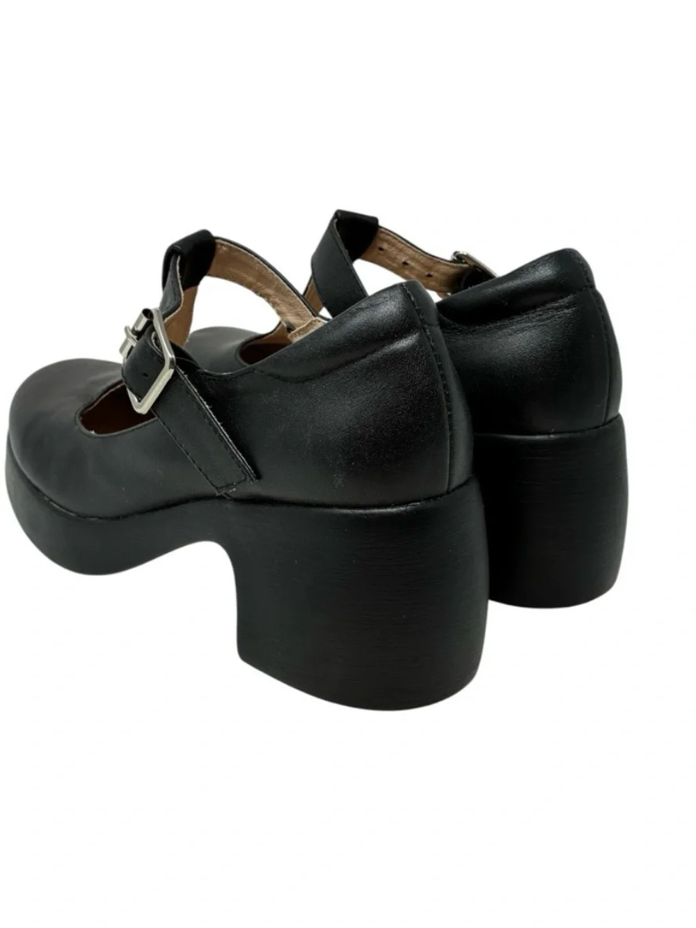 Jaro Vega Black T-Strap Platform Chunky Heel Mary Jane’s Size 7